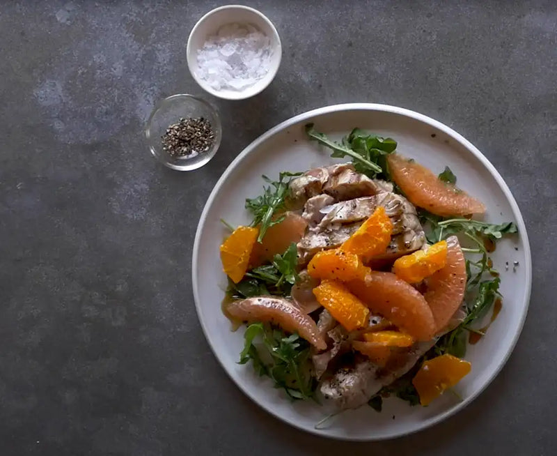 grilled tuna with orange grapefruit SIBO IBS friendly food