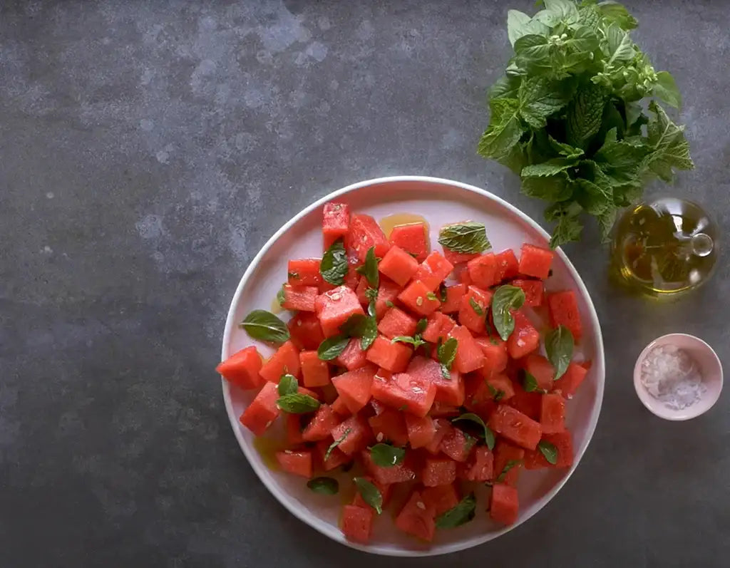 SIBO IBS friendly watermelon salad recipe