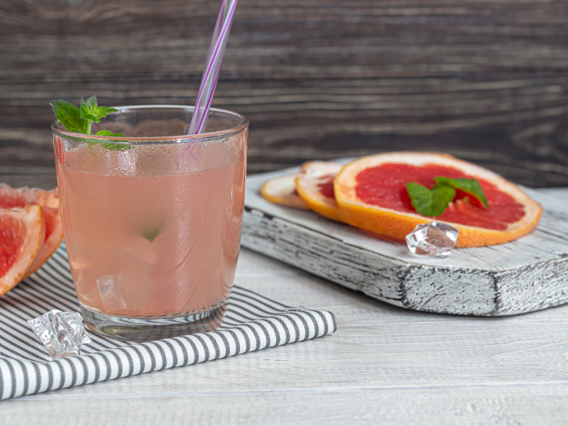 grapefruit mint Caipiroska recipe gut friendly cocktail