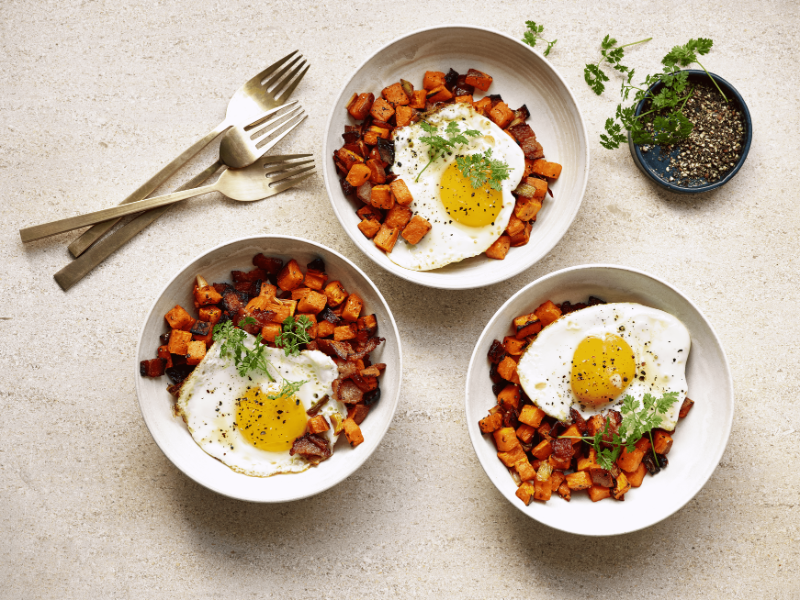 Sweet Potato & Bacon Hash SIBO Friendly Recipe