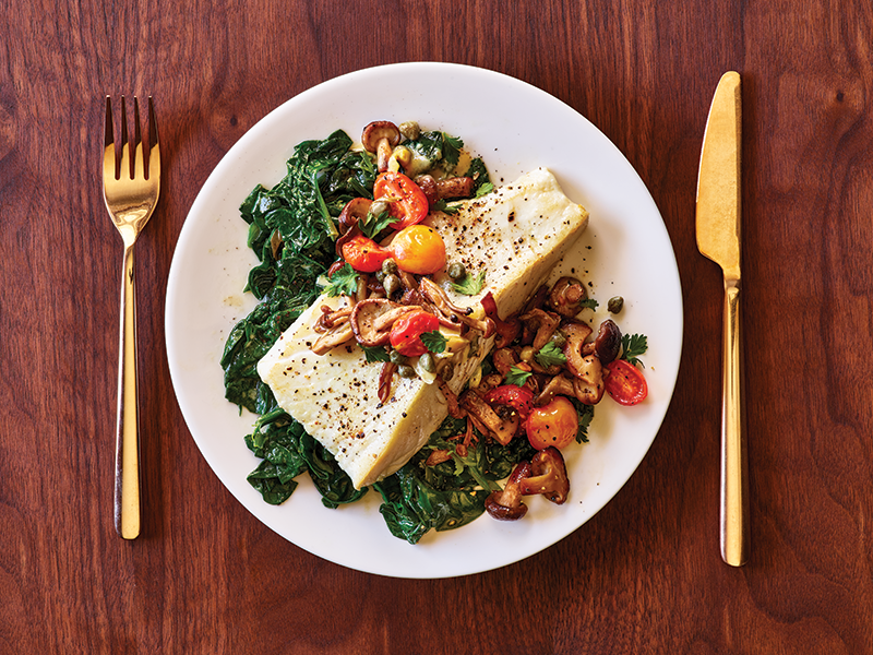 White Wine Halibut with Vegetables SIBO friendly Recipes