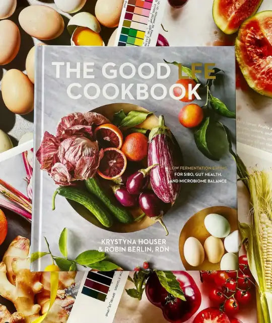 LFE low fermentation eating cookbook and mircobiome connection book for gut wellness and health