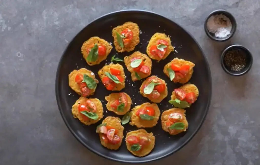 corn cakes with cherry tomatoes SIBO safe recipe