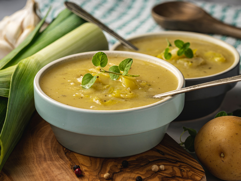 Potato, Leek & Mushroom Soup SIBO Friendly Recipe